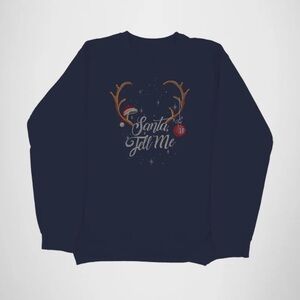 Ariana Grande, Santa Tell Me, Navy Sweatshirt NEW